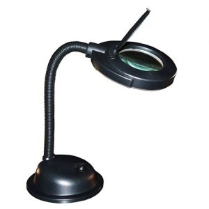 MG Electronics LED Desktop Magnifier Lamp w/ Weighted Base