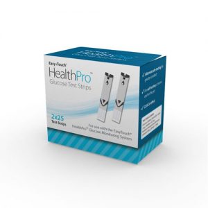 Easy Touch HealthPro Glucose Test Strips & Control Solution : Test Strips - 50 Pack
