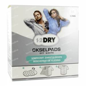 1-2DRY Armpit Pads Medium 12 St