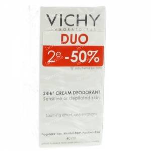 Vichy Deodorant Sensitive Or Epilated Skin 24u Promo Duo 80 ml cream
