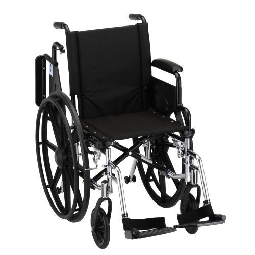 Nova Lightweight Wheelchair W/ Desk Arms & Footrests : 20" Elevating Leg Rests