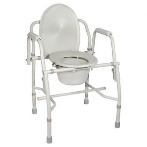 Drive Deluxe Steel Drop-Arm Commode