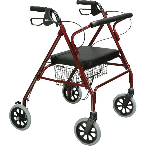 Drive Go-Lite Oversized Steel 4 Wheel Rollator Walker