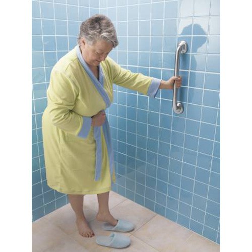 Moen SecureMount Grab Bar : Ultima Grab Bar with Curl Grip 1-1/4" x 16" - Brushed Nickel