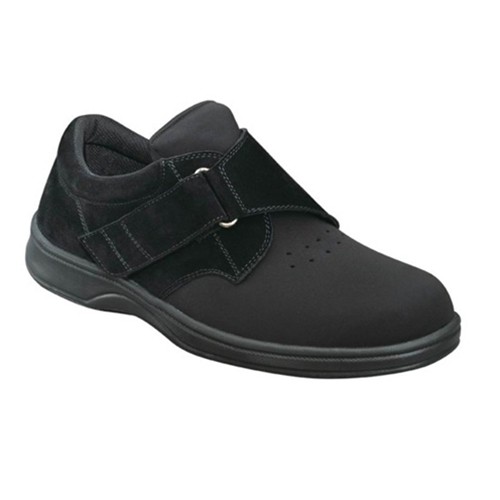 Orthofeet Bismark Mens Black Stretchable Orthopedic Shoes