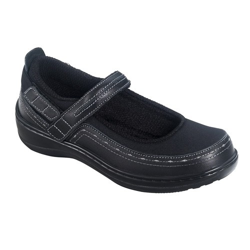 Orthofeet Chicksaw Mary Jane Hook & Loop Womens Casual Shoes