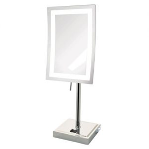Jerdon Rectangular 6.5 inch x 9 inch LED Lighted 5X Table Top Mirror