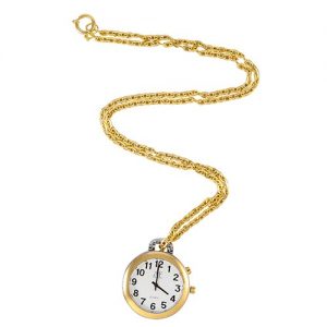 Unisex 1-Button Talking Pendant/Pocket Watch with Alarm