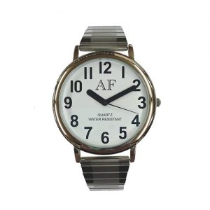 Unisex LV Silver Tone Watch w/White Face