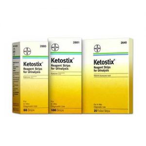 Ketostix Reagent Urine Test Strips for Ketones : Box of 50 Strips