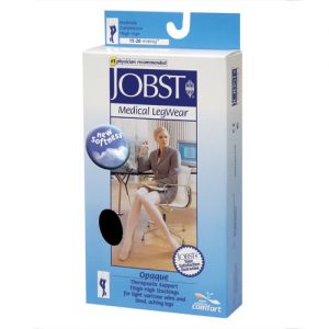 Jobst Opaque Petite Thigh Highs w/ DOT Band 15-20mmHg