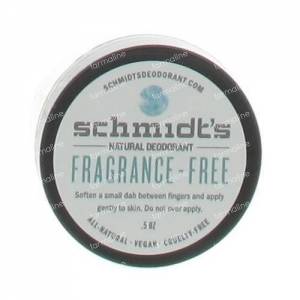 Schmidts Natural Deodorant Fragrance Free Travel 15 ml