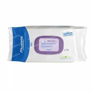 Mustela Baby Dermo-Soothing Wipes Without Fragrance 70