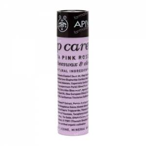 Apivita Lip Care Lipstick With Pink Rose 4 g tube