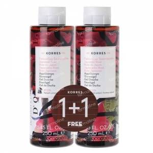 Korres Showergel Japanse Rose 1+1 250 ml