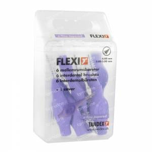Flexi Interdentale Borstel Purple Extra Fine Conisch 6 St