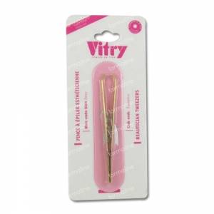 Vitry Prestige Epilation Tweezer Crab Gold Plated 4021 1 St