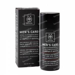 Apivita Men Care Anti-Wrinkle, Anti-Fatigue Face And Eye Cream 50 ml vial
