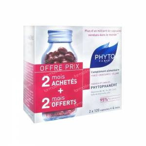 Phyto Phytophanere Anti-hairloss And Strengthening Dietary Supplement Duo Promo + 2 Months For Free 2x120 capsules