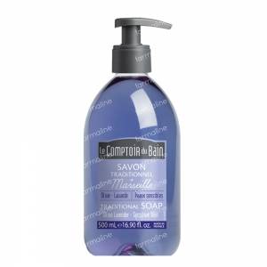Le Comptoir Du Bain Traditional Marseille Soap Olive -Lavender 500 ml