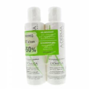 A-Derma Exomega Emollient Foaming Gel Duo 1000 ml