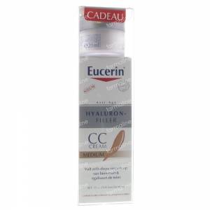 Eucerin Hyaluron Filler CC Medium Cream With Free Day Cream (Dry Skin) 50 + 20 ml Promo 70 ml