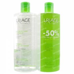 Uriage Micellar Water Thermal Oily & Mixted Skin Duo Promo 1000 ml