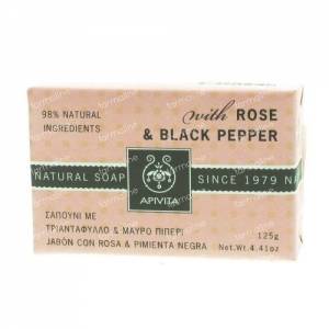 Apivita Natural Soap Rose & Black Pepper 125 g