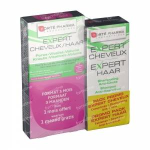 Fortà© Pharma Expert Hair Tripack + Expert Hair Shampoo 200ml 3 x 28 items tablets