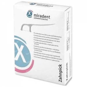 Miradent Toothpicks With Floss 100 St