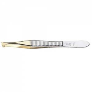 Mà¶rser Curved Tweezers Gilded Point 1